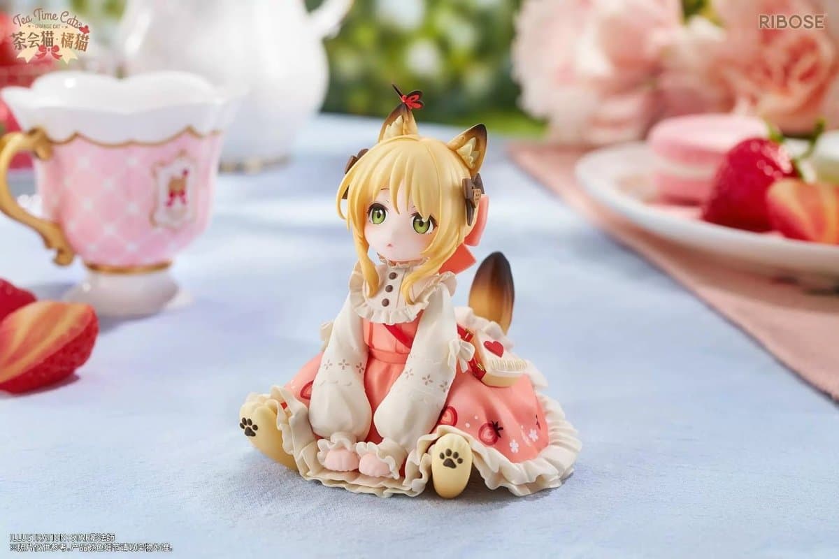 Original - Tea Time Cats - Orange Cat 4