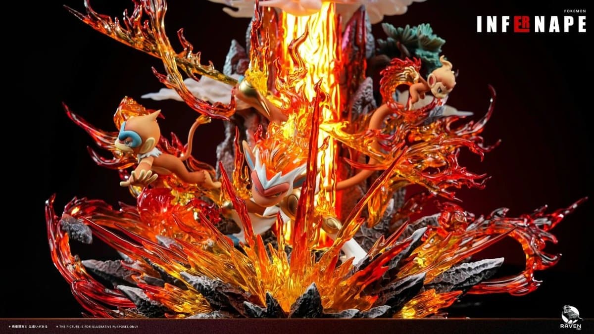 Raven Studio - 4th Generation Starter Pokémon Series #01 Chimchar X Monferno X Infernape Pokémon 5