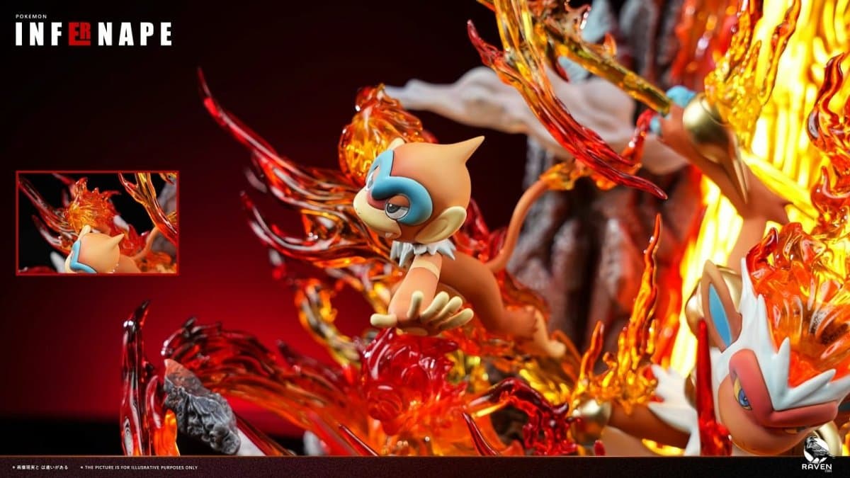Raven Studio - 4th Generation Starter Pokémon Series #01 Chimchar X Monferno X Infernape Pokémon 3