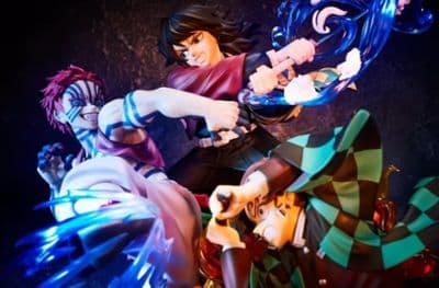 Demon Slayer: Kimetsu no Yaiba - Tanjiro Kamado & Giyu Tomioka & Akaza Figure миниатюра 2