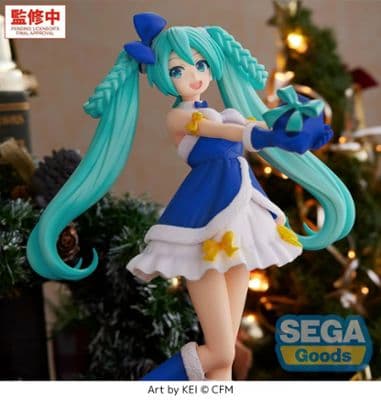 Vocaloid - Hatsune Miku - High Premium Figure - Sapphire Christmas Ver. миниатюра 3